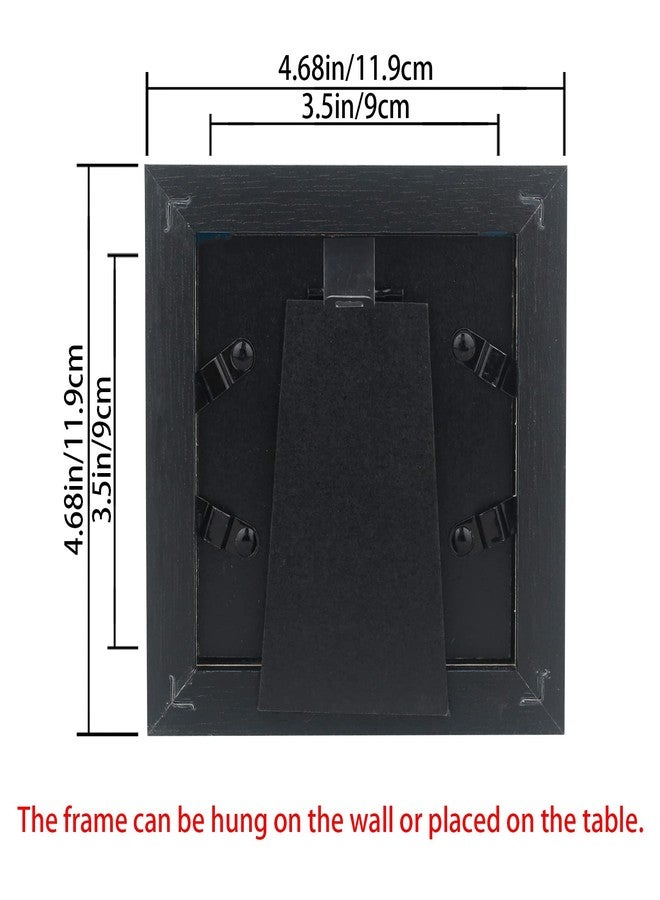 LTYHHK 3.5x3.5 Picture Frames Solid Wood 3.5x3.5 inch Square Poster Frame for Wall 3.5x3.5 inch Photo Frames Family Black (HB3535) - Image 3